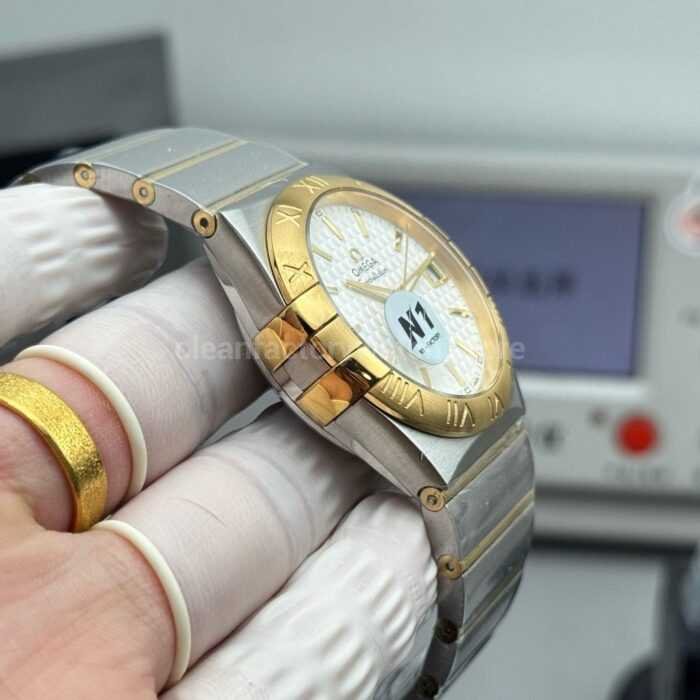 N1 Factory Omega Constellation 123.20.38.21.02.008 38mm Half Rose Gold Silver Dial - Image 7