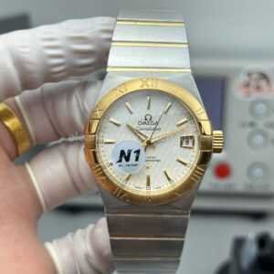 N1 Factory Omega Constellation 123.20.38.21.02.008 38mm Half Rose Gold Silver Dial