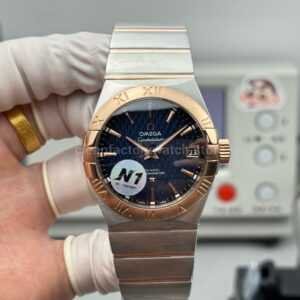 N1 Factory Omega Constellation 123.20.38.21.03.001 38mm Half Rose Gold Blue Dial