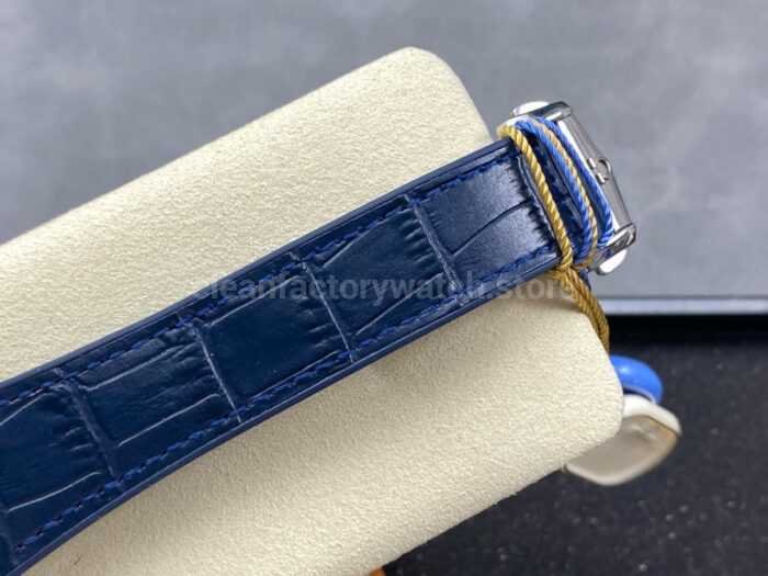 N1 Factory Omega Constellation 131.23.41.21.03.001 41mm Half Yellow Glod Blue Leather Strap Blue Dial - Image 8