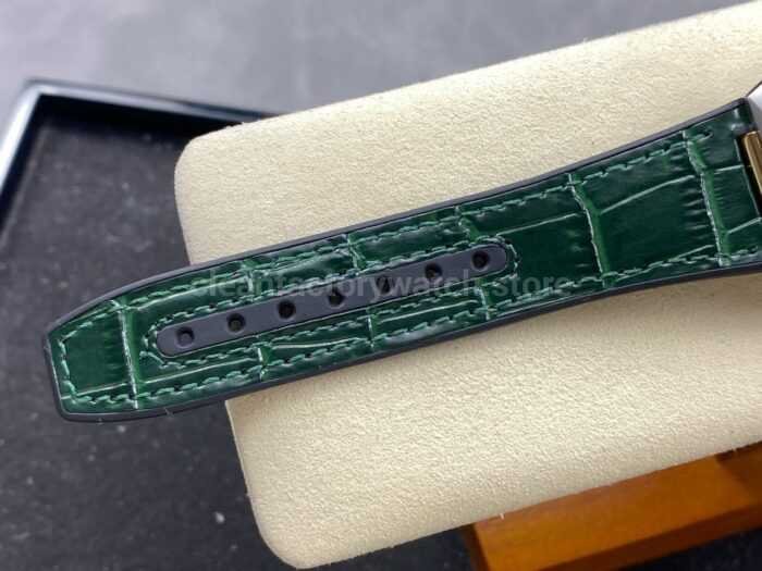 N1 Factory Omega Constellation 131.23.41.21.10.001 41mm Half Yellow Glod Black Leather Strap Green Dial - Image 9