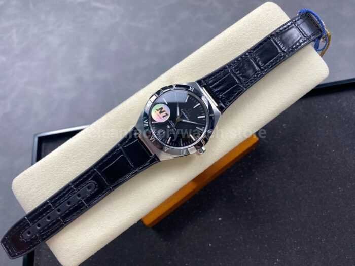 N1 Factory Omega Constellation 131.33.41.21.01.001 41mm Steel Black Leather Strap Black Dial - Image 4