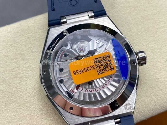 N1 Factory Omega Constellation 131.33.41.21.03.001 41mm Steel Blue Leather Strap Blue Dial - Image 7