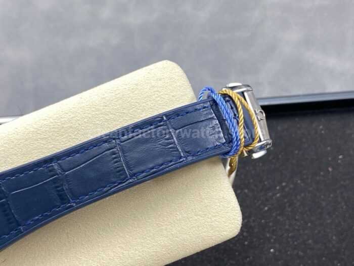 N1 Factory Omega Constellation 131.33.41.21.03.001 41mm Steel Blue Leather Strap Blue Dial - Image 8