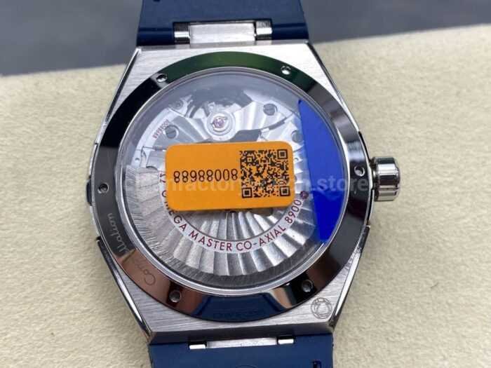 N1 Factory Omega Constellation 131.33.41.21.04.001 41mm Steel Blue Leather Strap White Dial - Image 7