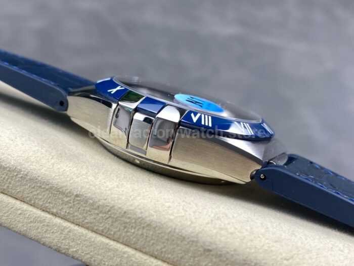 N1 Factory Omega Constellation 131.33.41.21.04.001 41mm Steel Blue Leather Strap White Dial - Image 5
