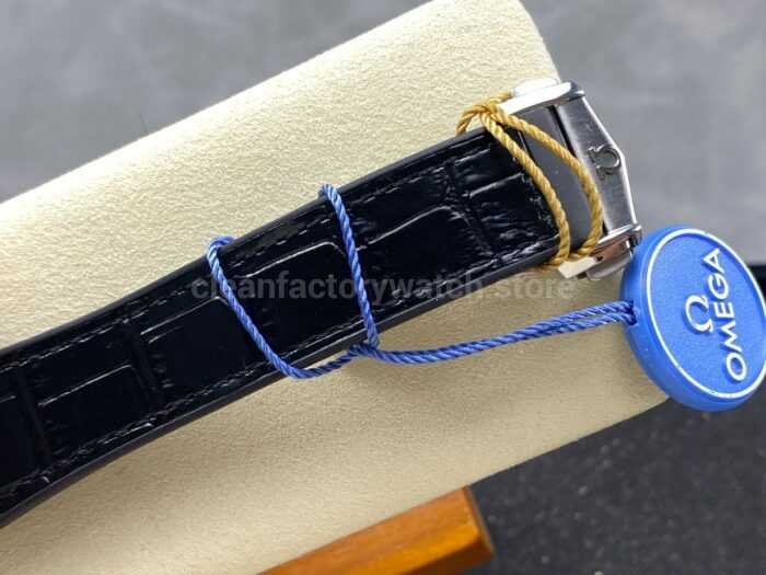 N1 Factory Omega Constellation 131.33.41.21.06.001 41mm Steel Black Leather Strap Grey Dial - Image 8