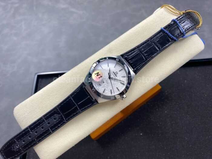 N1 Factory Omega Constellation 131.33.41.21.06.001 41mm Steel Black Leather Strap Grey Dial - Image 4