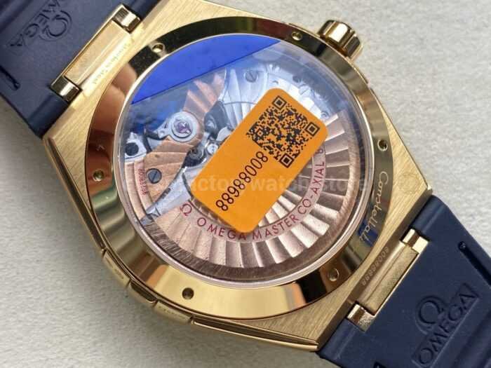 N1 Factory Omega Constellation 131.63.41.21.01.001 41mm Yellow Glod Black Leather Strap Black Dial - Image 7