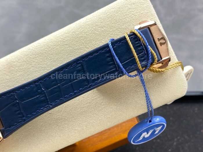 N1 Factory Omega Constellation 131.63.41.21.03.001 41mm Rose Gold Blue Leather Strap Blue Dial - Image 8
