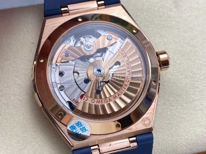 N1 Factory Omega Constellation 131.63.41.21.03.001 41mm Rose Gold Blue Leather Strap Blue Dial - Image 7
