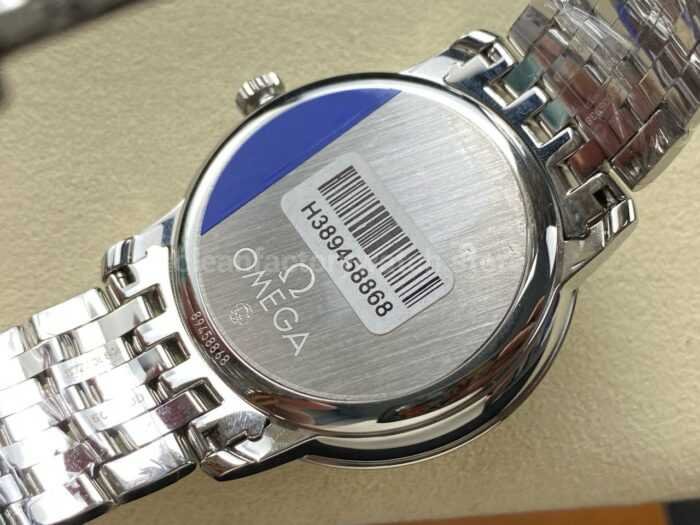 N1 Factory Omega De Ville Co-Axial 424.10.37.20.02.001 39.5mm Full Steel Roman Number White Dial - Image 6