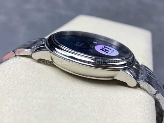N1 Factory Omega De Ville Co-Axial 424.10.37.20.03.001 39.5mm Full Steel Roman Number Blue Dial - Image 8