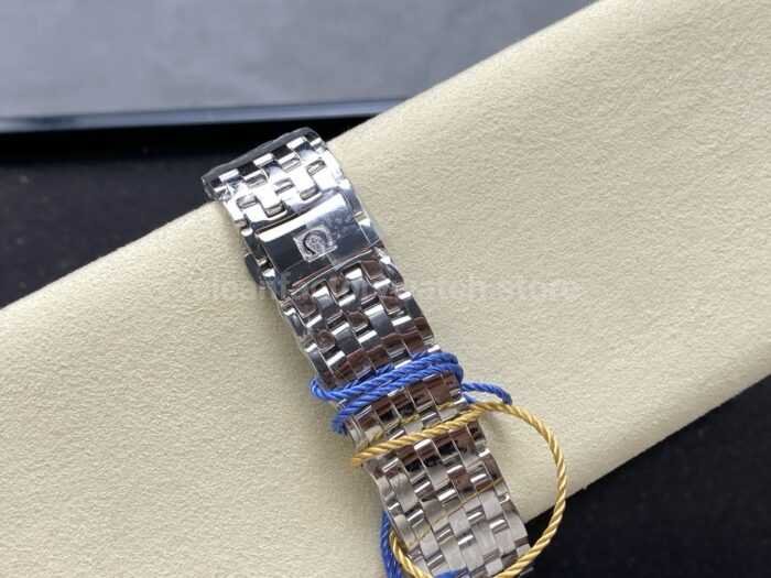 N1 Factory Omega De Ville Co-Axial 424.10.37.20.03.001 39.5mm Full Steel Roman Number Blue Dial - Image 11