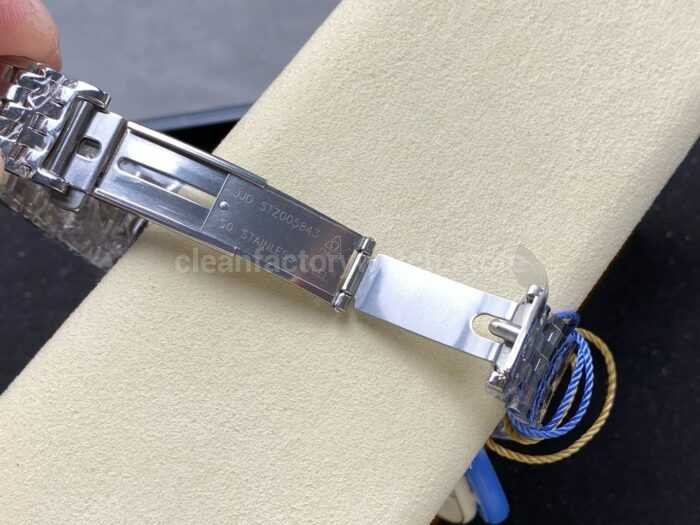 N1 Factory Omega De Ville Co-Axial 424.10.37.20.03.001 39.5mm Full Steel Roman Number Blue Dial - Image 5