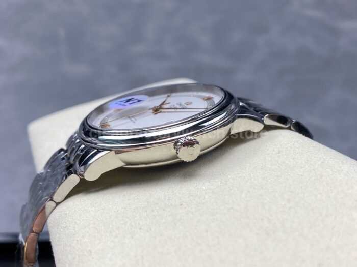 N1 Factory Omega De Ville Co-Axial 424.10.40.20.02.002 39.5mm Full Steel Roman Number Silver Dial - Image 7