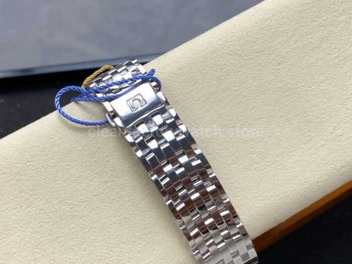 N1 Factory Omega De Ville Co-Axial 424.10.40.20.02.002 39.5mm Full Steel Roman Number Silver Dial - Image 9