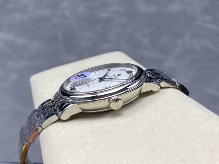 N1 Factory Omega De Ville Co-Axial 424.10.40.20.02.005 39.5mm Full Steel Roman Number Silver Dial - Image 7