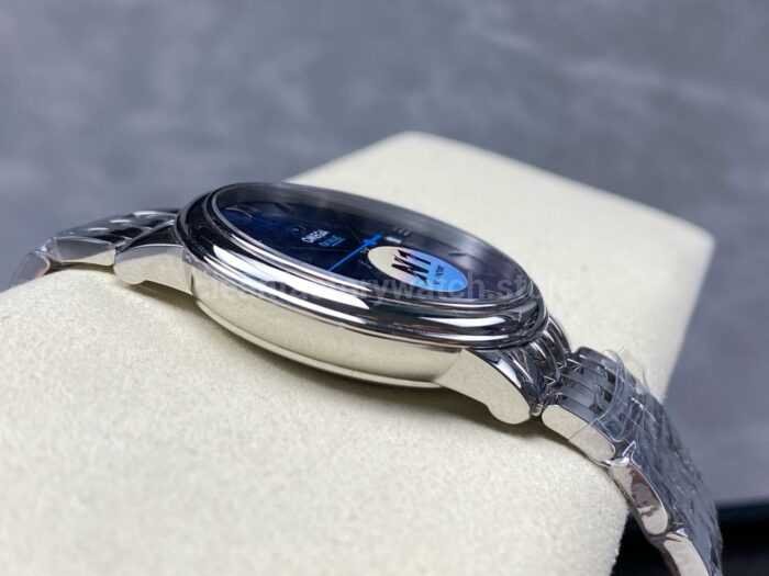 N1 Factory Omega De Ville Co-Axial 424.10.40.20.03.003 39.5mm Full Steel Roman Number Blue Dial - Image 5