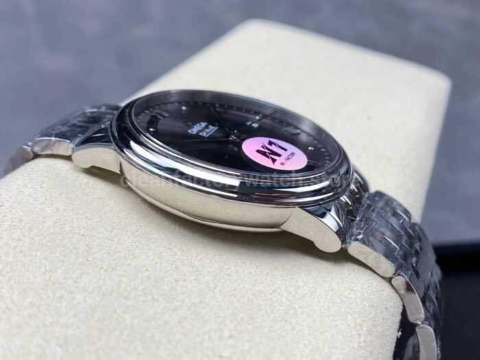 N1 Factory Omega De Ville Co-Axial 424.10.40.20.06.001 39.5mm Full Steel Roman Number Grey Dial - Image 5