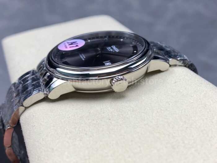 N1 Factory Omega De Ville Co-Axial 424.10.40.20.06.001 39.5mm Full Steel Roman Number Grey Dial - Image 6