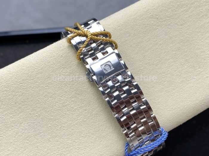 N1 Factory Omega De Ville Co-Axial 424.10.40.20.06.002 39.5mm Full Steel Roman Number Grey Dial - Image 9