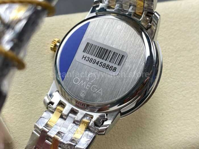 N1 Factory Omega De Ville Co-Axial 424.20.37.20.02.001 39.5mm Half Yellow Gold Roman Number Silver Dial - Image 7
