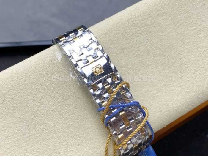 N1 Factory Omega De Ville Co-Axial 424.20.40.20.02.001 39.5mm Half Yellow Gold Roman Number Silver Dial - Image 8
