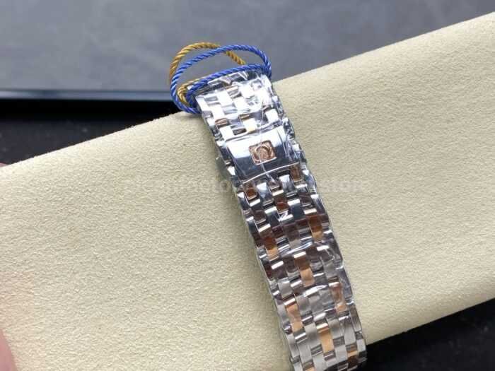 N1 Factory Omega De Ville Co-Axial 424.20.40.20.02.005 39.5mm Half Yellow Gold Roman Number Silver Dial - Image 8