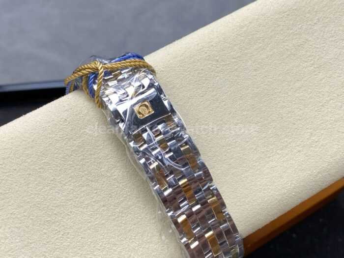 N1 Factory Omega De Ville Co-Axial 424.20.40.20.58.001 39.5mm Half Yellow Gold Roman Number Champagne Dial - Image 8