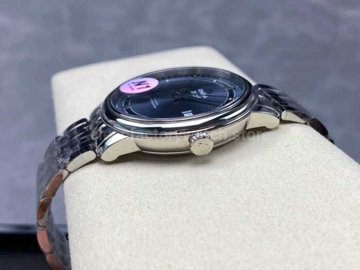 N1 Factory Omega De Ville Co-Axial 424.10.37.20.03.001 39.5mm Full Steel Roman Number Light Blue Dial - Image 6