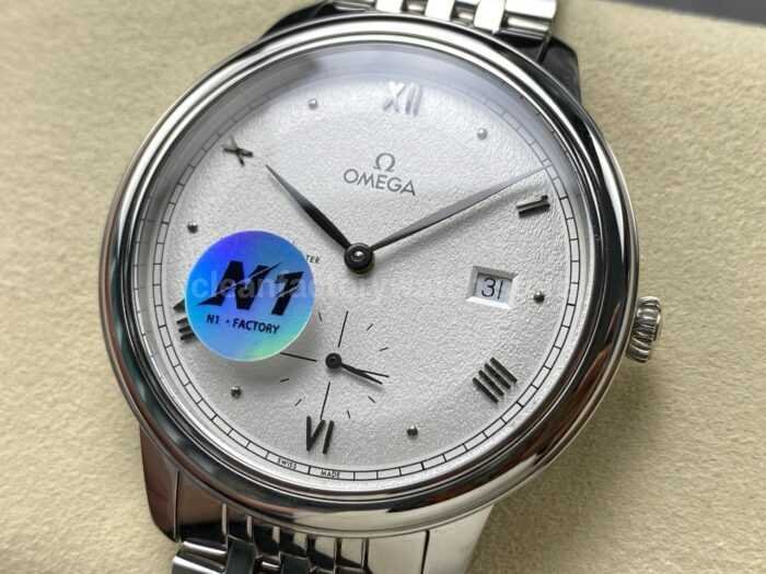 N1 Factory Omega De Ville Prestige 434.10.41.20.02.001 41mm Full Steel Roman Numerals Silver Dial - Image 3