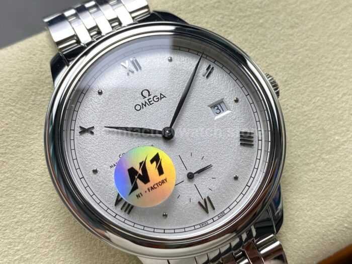 N1 Factory Omega De Ville Prestige 434.10.41.20.02.001 41mm Full Steel Roman Numerals Silver Dial - Image 2