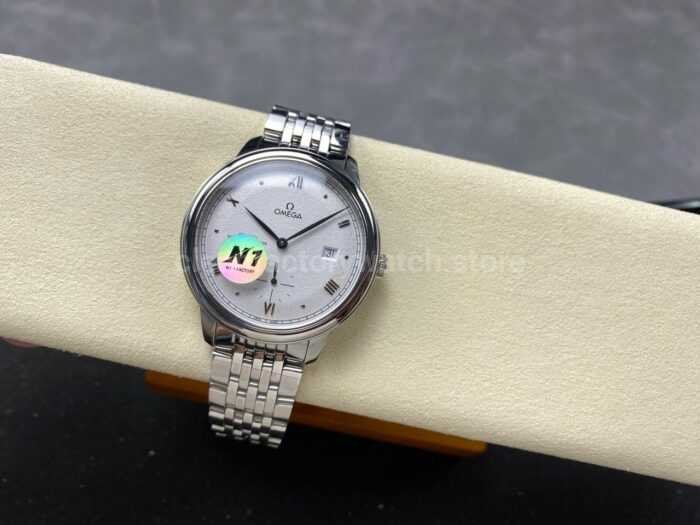 N1 Factory Omega De Ville Prestige 434.10.41.20.02.001 41mm Full Steel Roman Numerals Silver Dial - Image 5