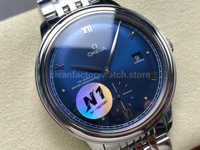 N1 Factory Omega De Ville Prestige 434.10.41.20.03.001 41mm Full Steel Roman Numerals Blue Dial - Image 2