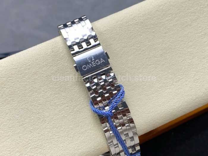 N1 Factory Omega De Ville Prestige 434.10.41.20.10.001 41mm Full Steel Roman Numerals Green Dial - Image 9