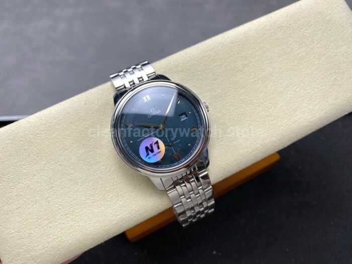 N1 Factory Omega De Ville Prestige 434.10.41.20.10.001 41mm Full Steel Roman Numerals Green Dial - Image 4