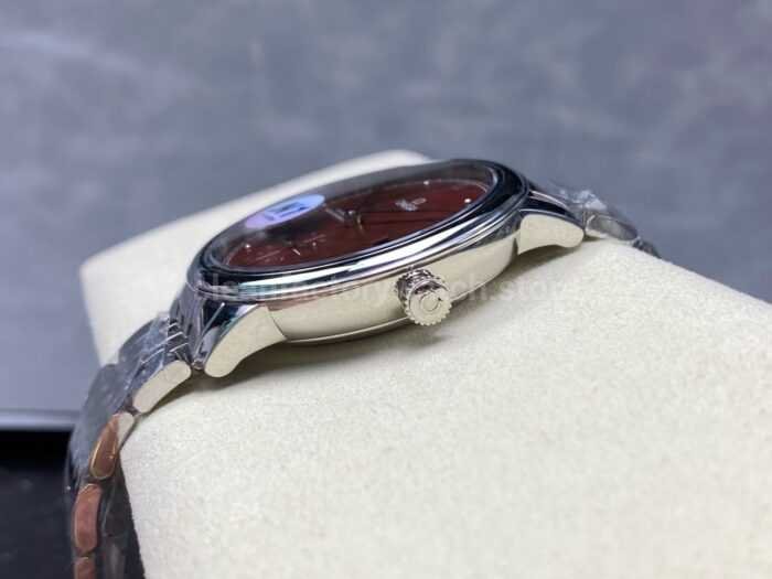 N1 Factory Omega De Ville Prestige 434.10.41.20.11.001 41mm Full Steel Roman Numerals Red Dial - Image 7