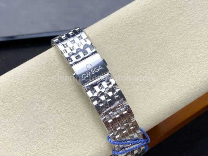 N1 Factory Omega De Ville Prestige 434.10.41.20.11.001 41mm Full Steel Roman Numerals Red Dial - Image 9