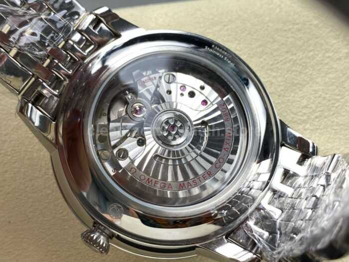 N1 Factory Omega De Ville Prestige 434.10.41.20.11.001 41mm Full Steel Roman Numerals Red Dial - Image 8