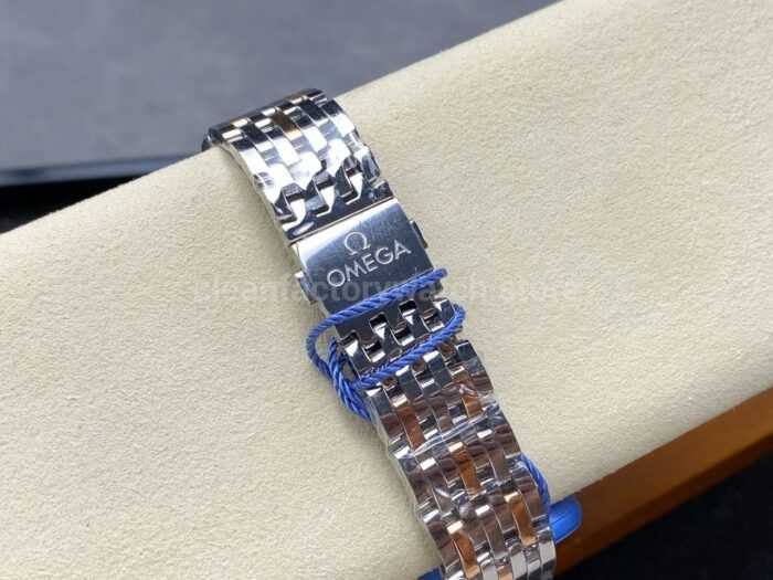 N1 Factory Omega De Ville Prestige 434.20.41.20.02.001 41mm Half Yellow Gold Roman Numerals Silver Dial - Image 8