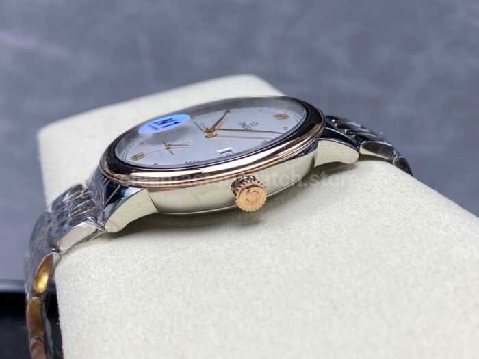 N1 Factory Omega De Ville Prestige 434.20.41.20.02.001 41mm Half Yellow Gold Roman Numerals Silver Dial - Image 7
