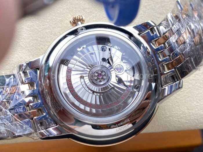 N1 Factory Omega De Ville Prestige 434.20.41.20.02.001 41mm Half Yellow Gold Roman Numerals Silver Dial - Image 4