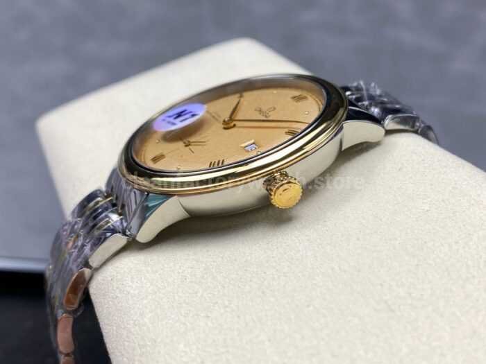N1 Factory Omega De Ville Prestige 434.20.41.20.08.001 41mm Half Yellow Gold Roman Numerals Champagne Dial - Image 7