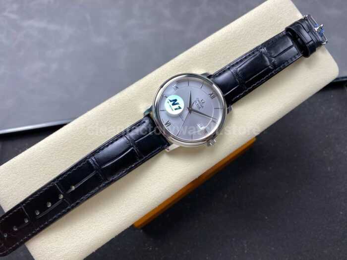 N1 Factory Omega De Ville Co-Axial 424.13.40.20.02.001 39.5mm Steel Black Leather Strap Roman Number Silver Dial - Image 4