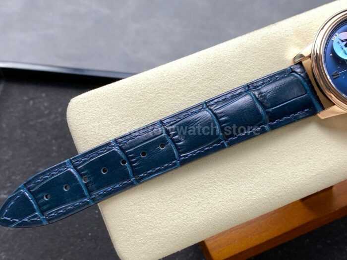 N1 Factory Omega De Ville Prestige 434.53.41.20.03.001 41mm Rose Gold Blue Leather Strap Roman Numerals Blue Dial - Image 9