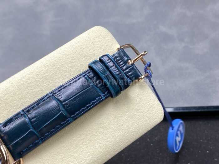N1 Factory Omega De Ville Prestige 434.53.41.20.03.001 41mm Rose Gold Blue Leather Strap Roman Numerals Blue Dial - Image 8