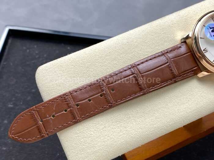 N1 Factory Omega De Ville Co-Axial 424.53.40.20.02.002 39.5mm Yellow Gold Brown Leather Strap Roman Number Silver Dial - Image 9