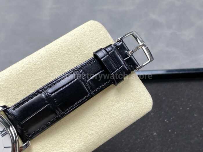 N1 Factory Omega De Ville Co-Axial 424.53.40.20.04.001 39.5mm White Gold Black Leather Strap Roman Number Silver Dial - Image 8