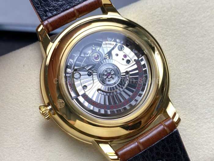 N1 Factory Omega De Ville Prestige 434.53.41.21.02.001 41mm Yellow Gold Brown Leather Strap Roman Numerals Silver Dial - Image 7